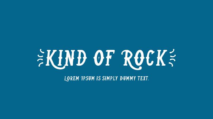 (Kind Of Rock) Font Family