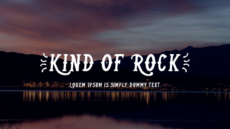 (Kind Of Rock) Font Family