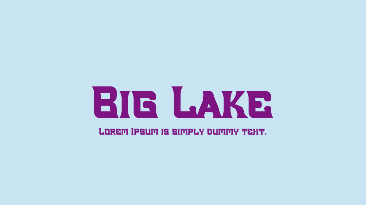 Big Lake Font Family