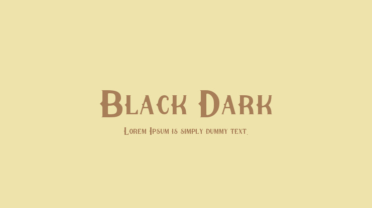 Black Dark Font Family