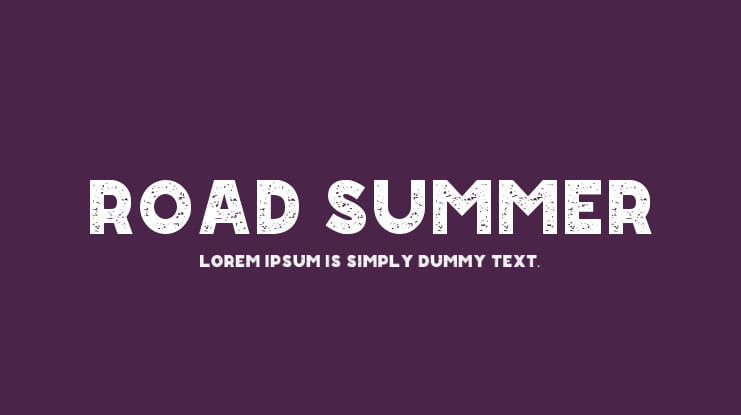 Road Summer Font Family