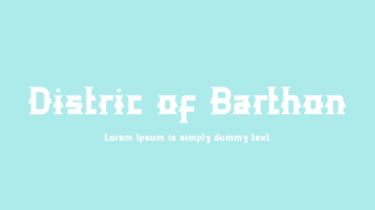 Distric of Barthon Font Family