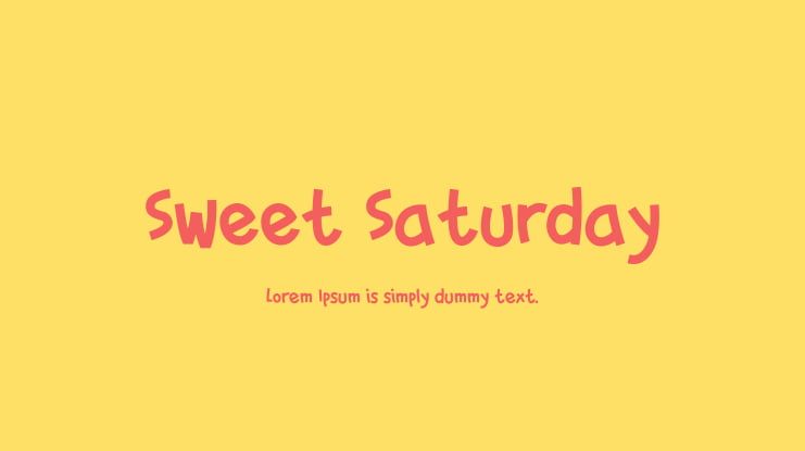 Sweet Saturday Font Family