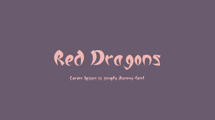 Red Dragons Font Family