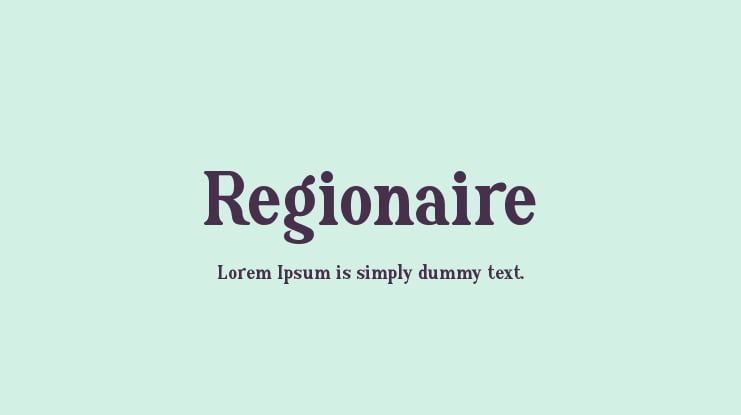 Regionaire Font Family