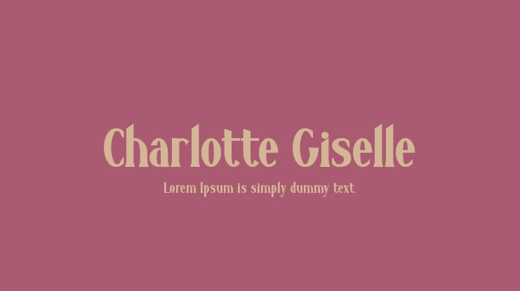 Charlotte Giselle Font Family