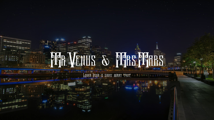 Mr.Venus & Mrs.Mars Font Family