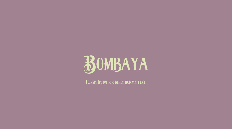 Bombaya Font