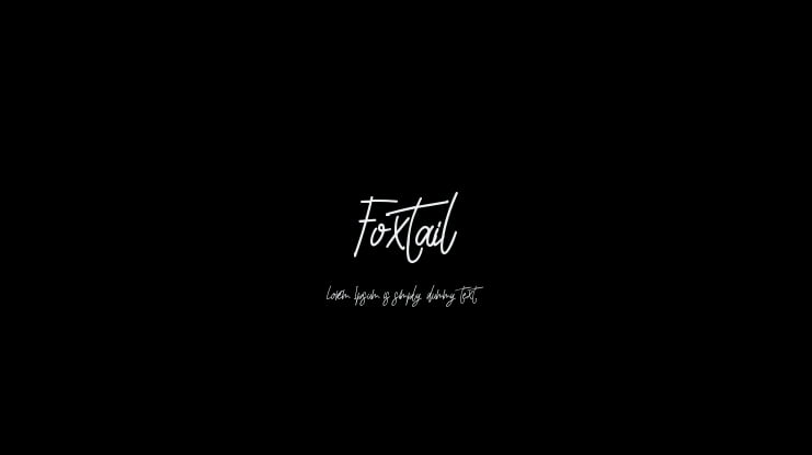 Foxtail Font