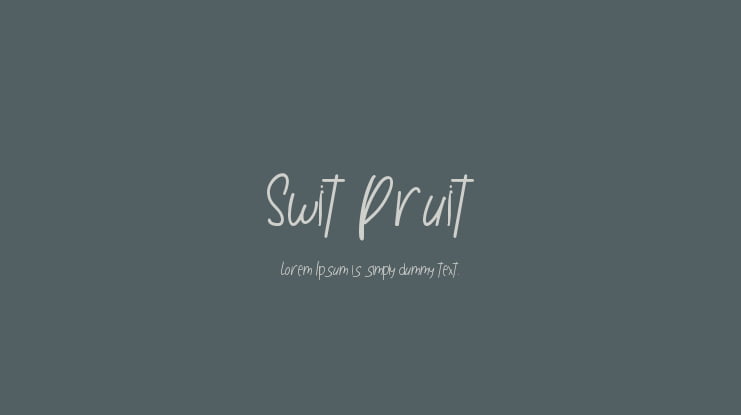 Swit Pruit Font