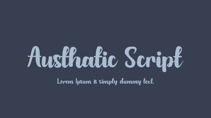 Austhatic Script Font