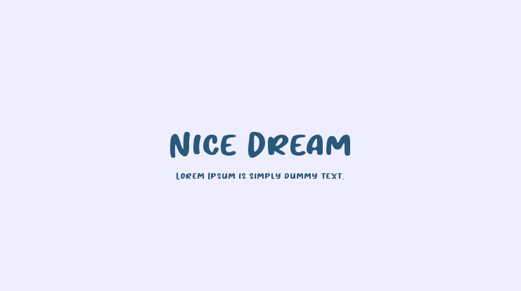 Nice Dream Font