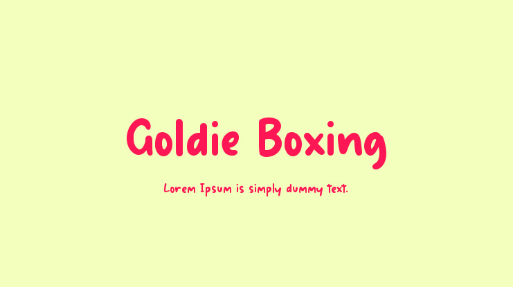Goldie Boxing Font