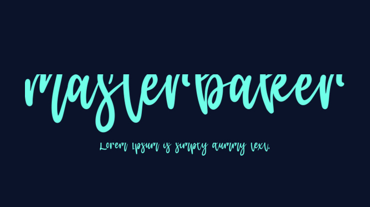 masterbaker Font
