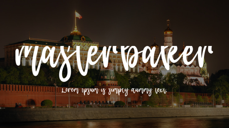 masterbaker Font