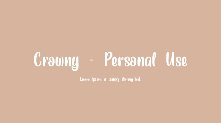 Crowny - Personal Use Font