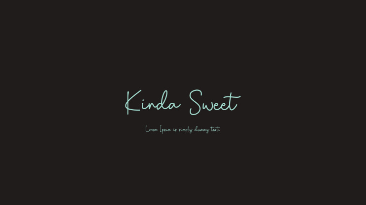 Kinda Sweet Font