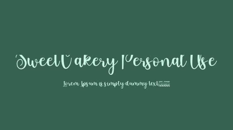 Sweet Cakery Personal Use Font