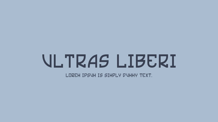 Ultras Liberi Font