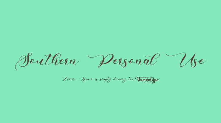 Southern Personal Use Font