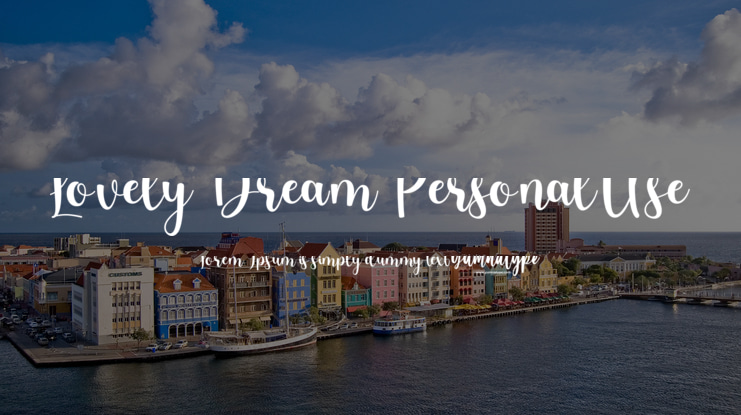 Lovely Dream Personal Use Font