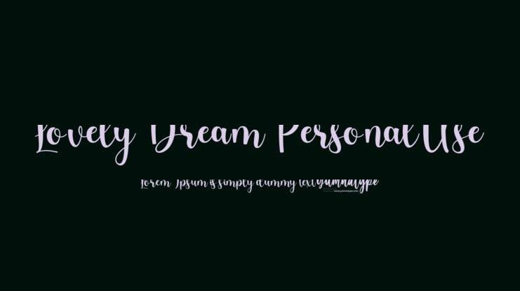 Lovely Dream Personal Use Font