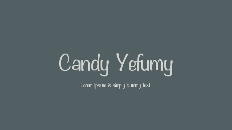 Candy Yefumy Font