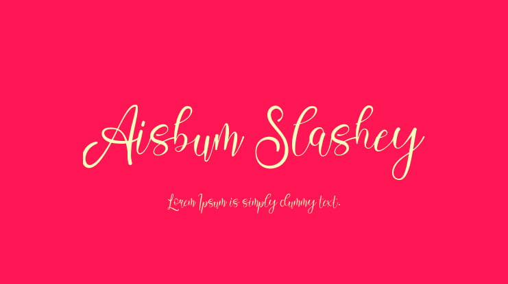 Aisbum Slashey Font