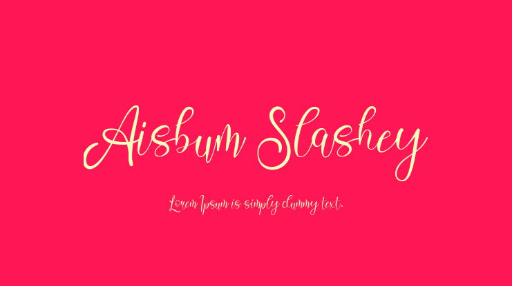 Aisbum Slashey Font