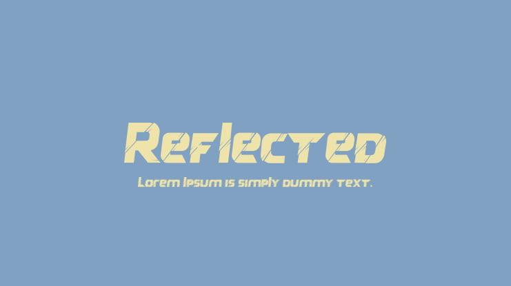 Reflected Font Family