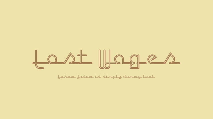 Lost Wages Font