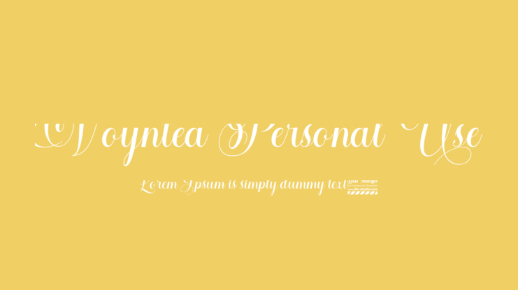 Voyntea Personal Use Font