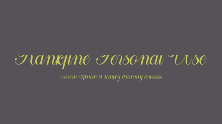 Rankfine Personal Use Font Family