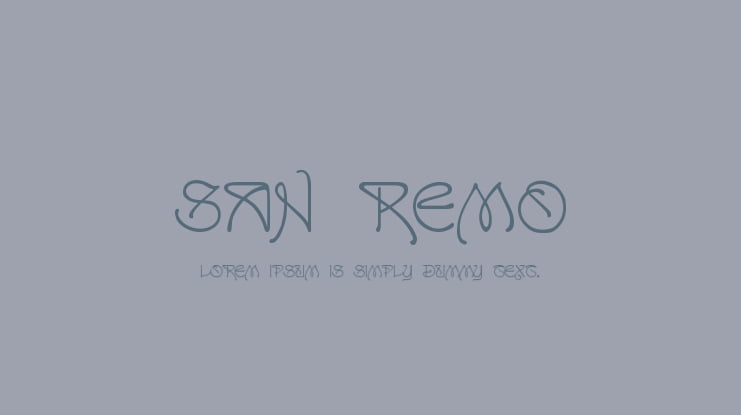 San Remo Font Family