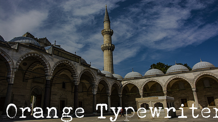 Orange Typewriter Font Family