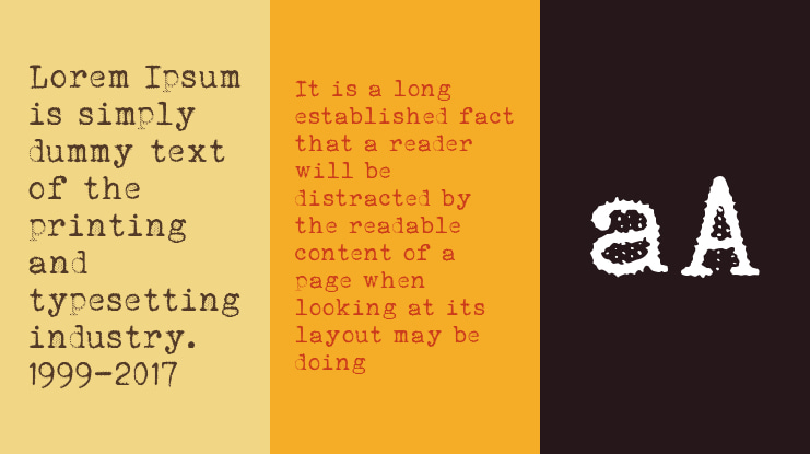 Orange Typewriter Font Family