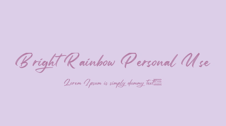 Bright Rainbow Personal Use Font