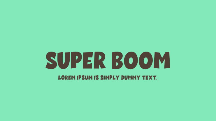 Super Boom Font
