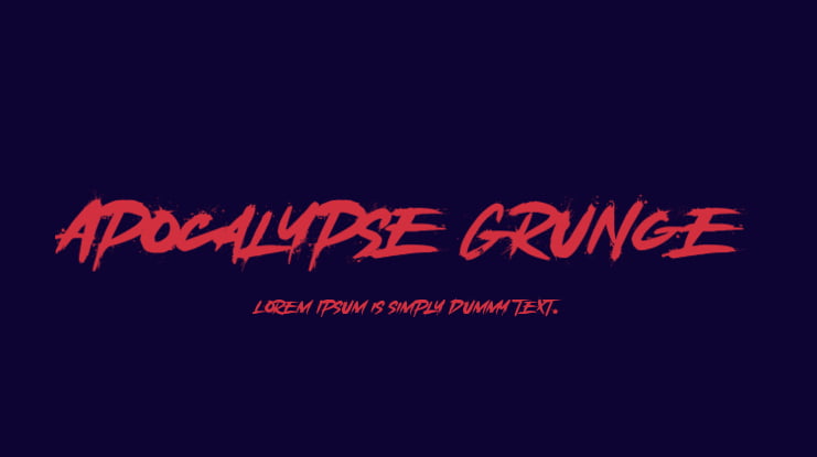 Apocalypse Grunge Font