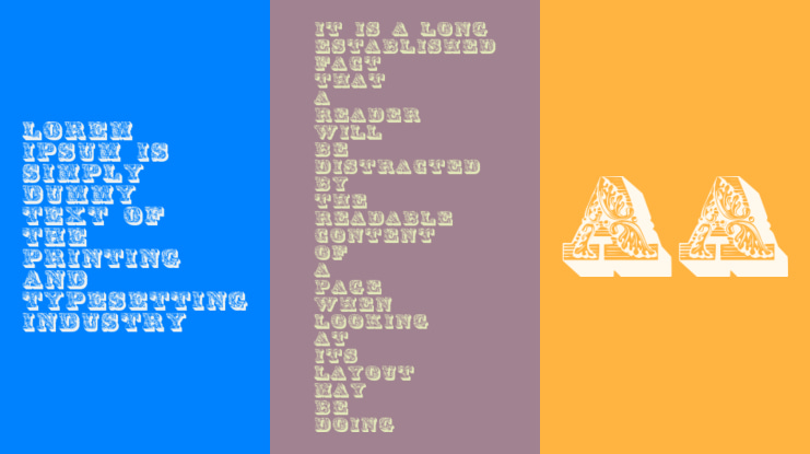 Lettres ombr Font Family