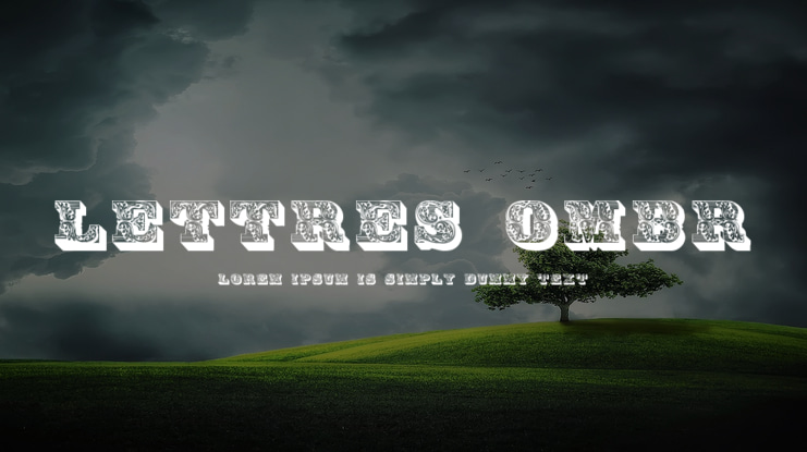 Lettres ombr Font Family