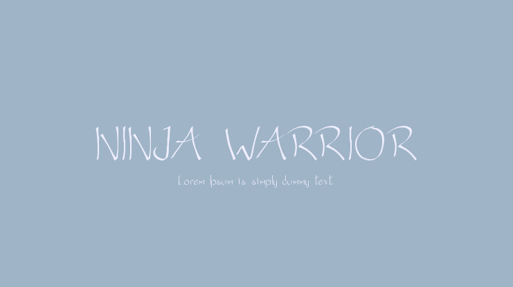 NINJA WARRIOR Font