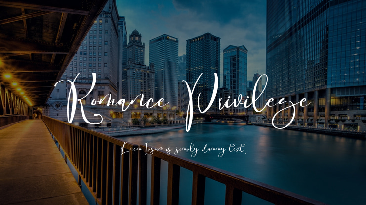 Romance Privilege Font