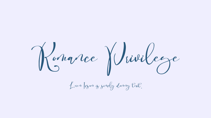 Romance Privilege Font