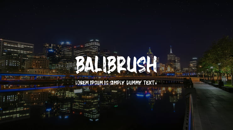 Balibrush Font
