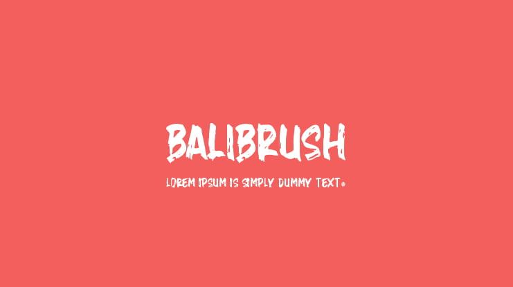 Balibrush Font