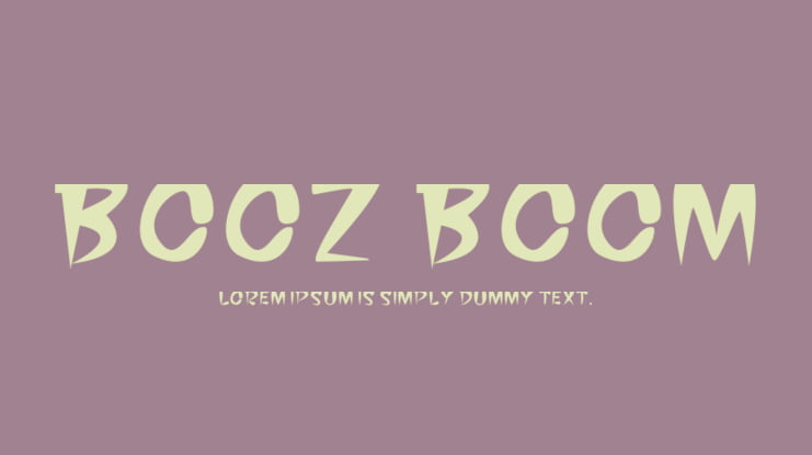 BOOZ BOOM Font