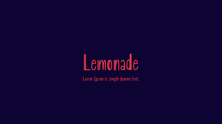 Lemonade Font