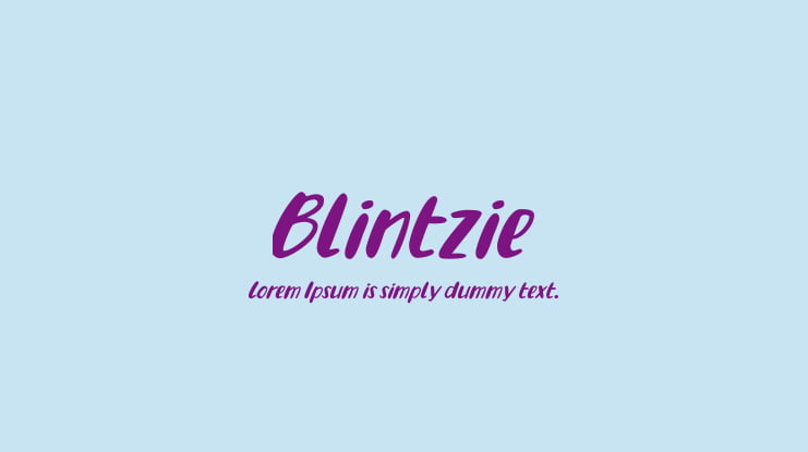 Blintzie Font