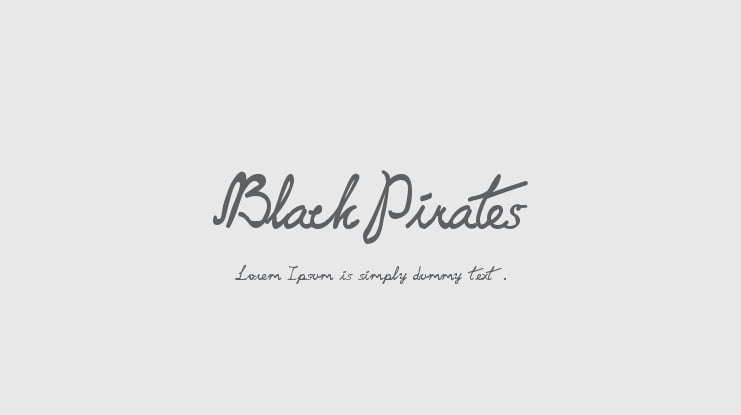 BlackPirates Font